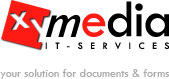 Logo: xyMedia your solution for documents & forms